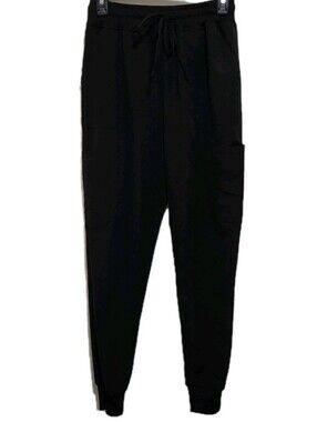 Karisma Threads Women's M Black Lightweight Scrub Jogger Pants Salon Hairdresser